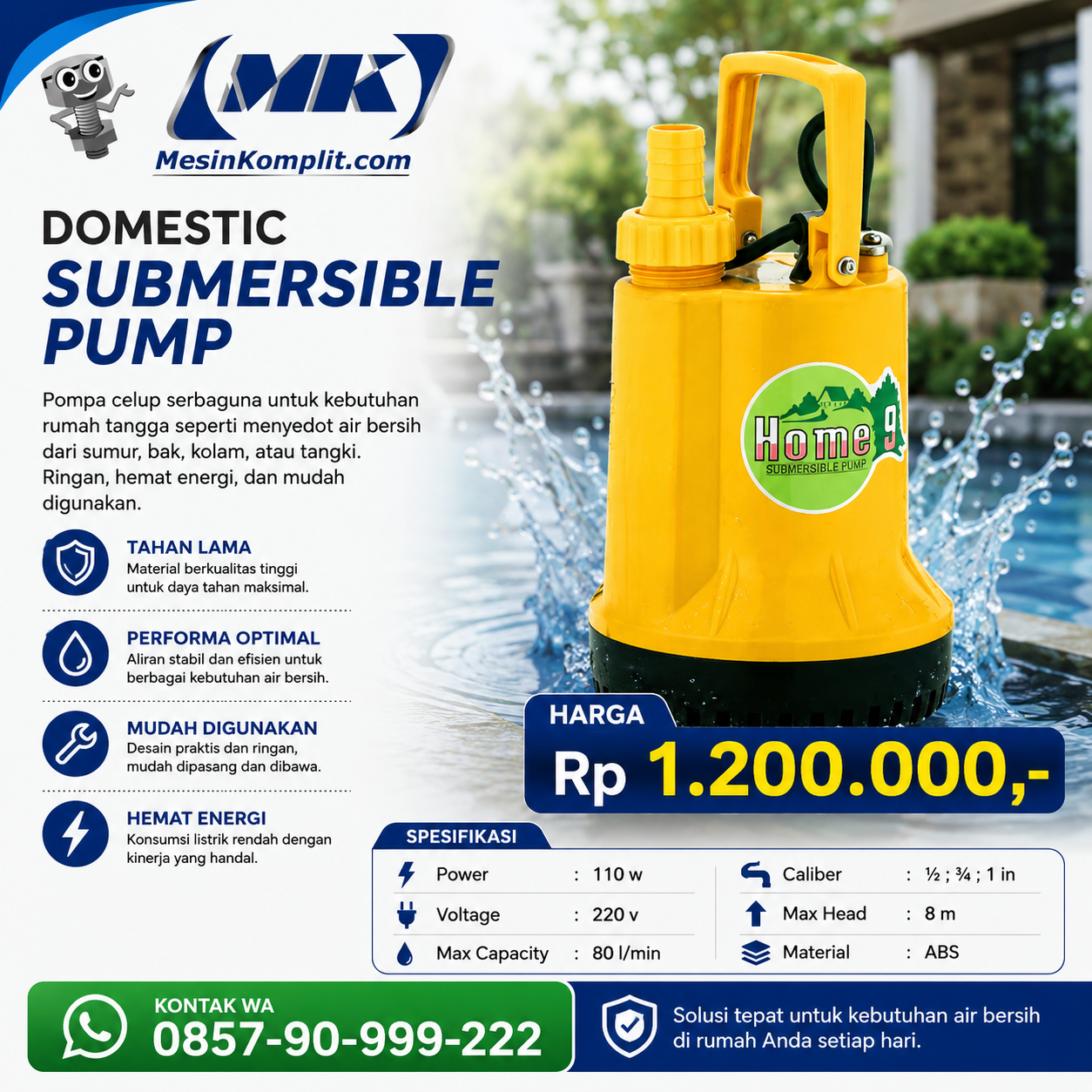 Pompa Kuras Banjir Portab...